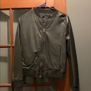 Black leather jacket